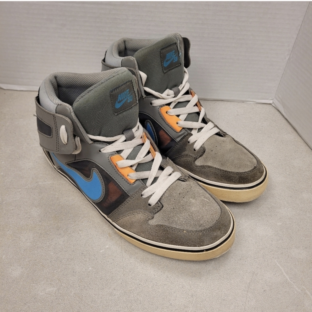 Nike Ruckus 2 High Lr Mens Skateboarding Shoes Gray 10 595373-040